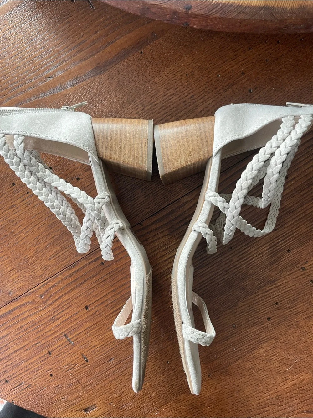 Joie Cream Braided Strap Sandals-Like New-Size 8